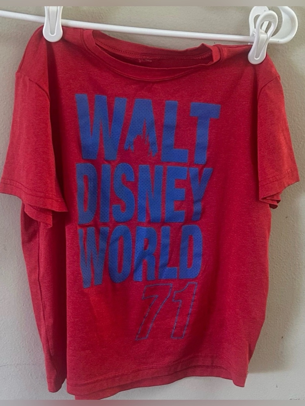 Disney Red Tee with Blue Walt Disney World Graphic